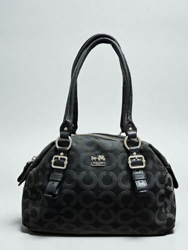 Coach Black Signature Satchel Bag