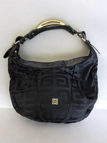 Givenchy Black Monogram Canvas and Leather Hobo