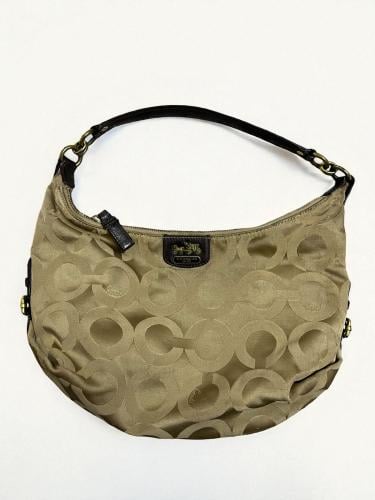 Coach Beige/Brown Canvas And Leather Madison Op Ar...