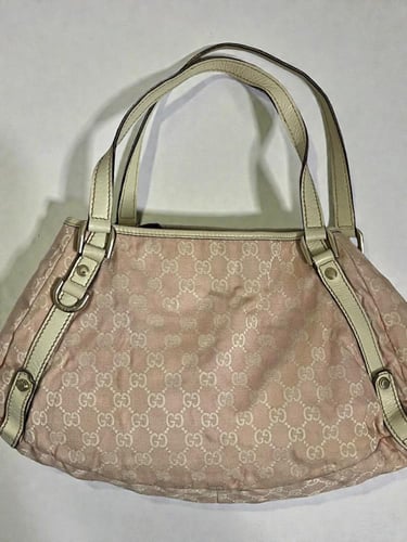 Gucci Pink GG Canvas Shoulder Bag