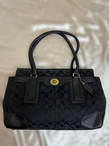 Coach Black Signature Canvas Tote Bag