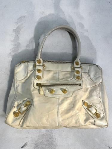Balenciaga Light Cream Leather city bag
