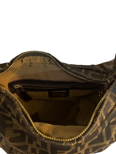 Fendi Brown Zucca Canvas Chef Shoulder Bag