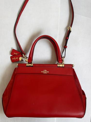 Coach Red Leather Handbag