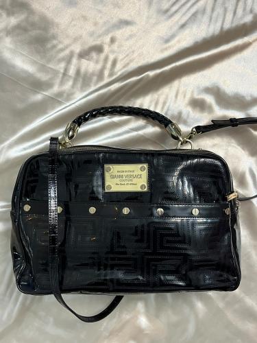 GIANNI VERSACE black leather bag