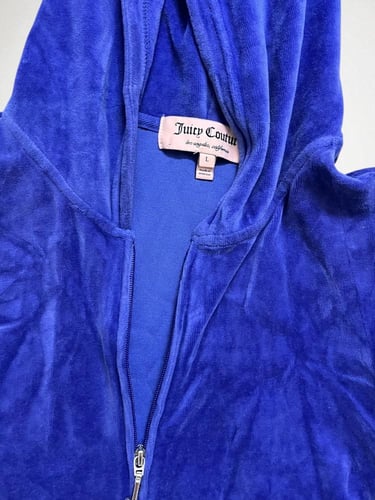 Juicy Couture Blue Zip-Up Jacket - Size L