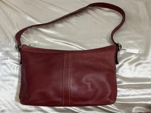 Coach Red Leather Shoulder Bag