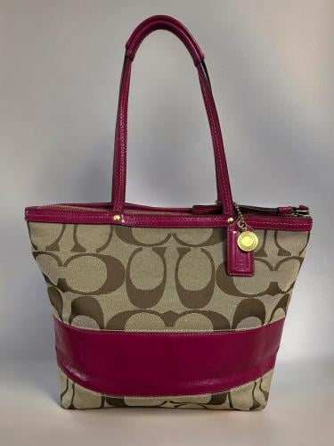 Coach Purple Signature Handbag