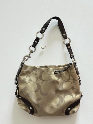 Coach Signature Beige Handbag