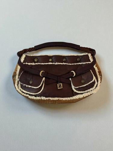 Fendi Grande Shearling Trimmed Hobo, 2005 winter c...