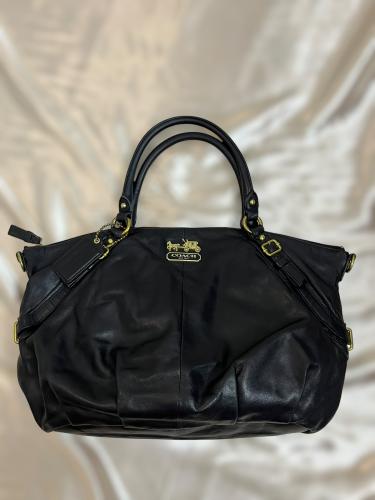 Coach Black Leather Hobo Bag