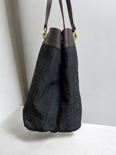 Givenchy Brown/Black Monogram Canvas and Leather T...