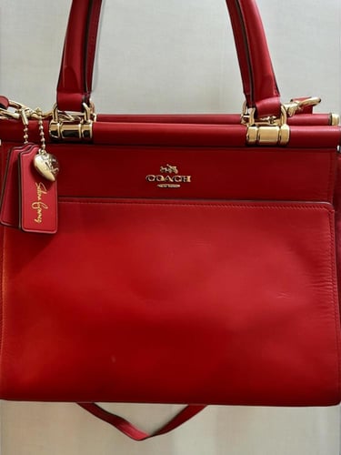 Coach Red Leather Handbag