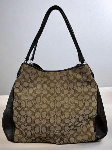 Coach Beige/Brown Signature Canvas and Leather Edi...