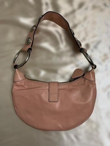 Guess Pink Leather Studded Shoulder Bag