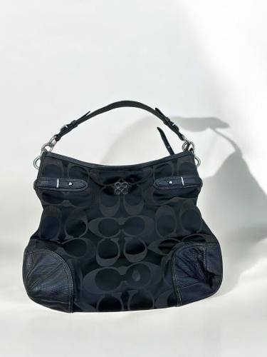 COACH #16408 Collette Signature Jacquard & Black S...