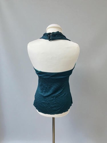 Miss Selfridge Teal Halter Top- size : M
