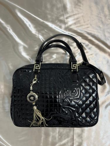 Versace black leather bag