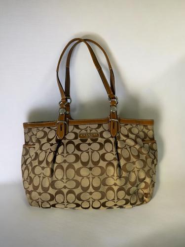Coach Signature Beige Tote Bag
