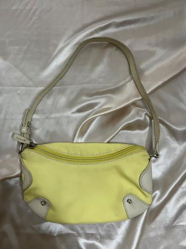 Aigner Yellow and Beige Small Shoulder Bag