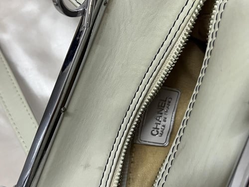 Chanel White Leather Handbag -not real