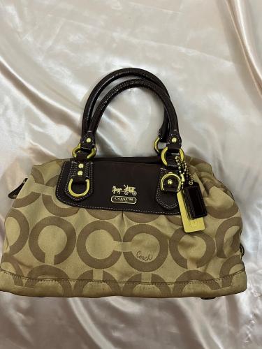 Coach Brown Signature Satchel Bag
