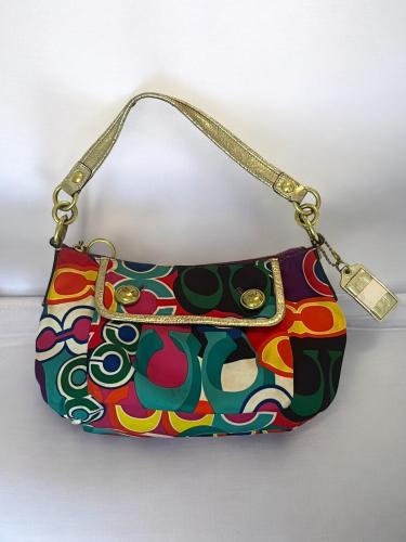 Coach Signature Print Hobo Bag