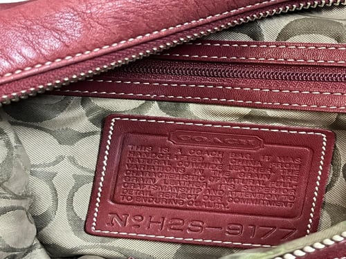 Coach Red Leather Shoulder Bag