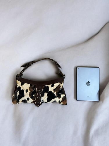 Just Cavalli Animal Print Leather Bag.