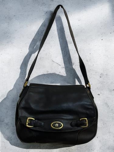 Aigner Black Shoulder Bag Vintage