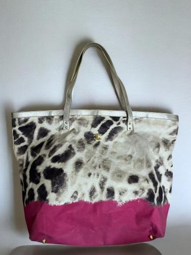 JUST CAVALLI HANDBAG LARGE SUMMER SHOPPER GOLD LEA...