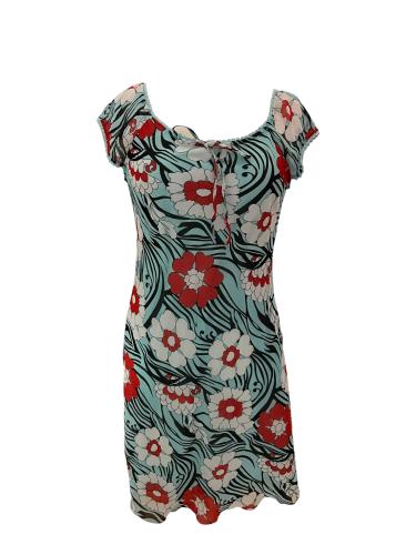 LOUIS Fashion Blue Floral Mini Dress - Size M