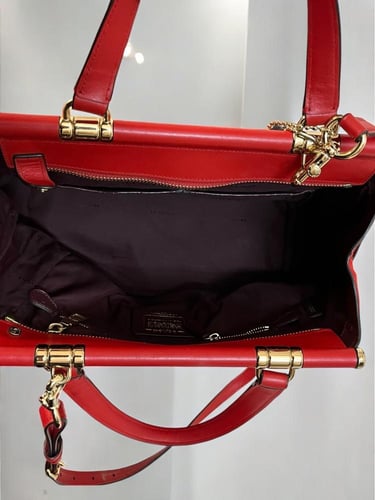 Coach Red Leather Handbag