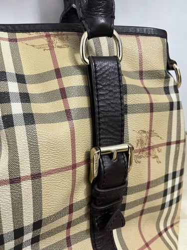 Burberry Haymarket Check Tote Bag