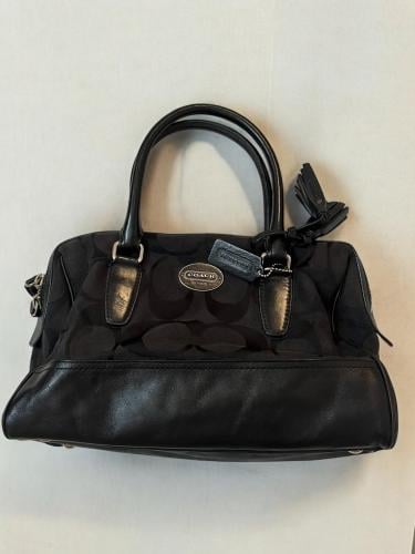 Coach Signature Fabric Satchel Bag.