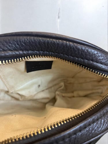 Gucci Black Leather Mini Soho Chain Shoulder Bag