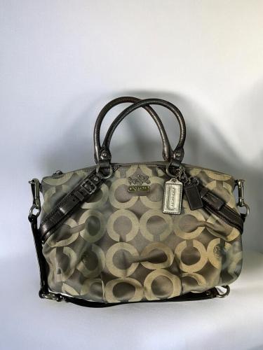 Coach Signature Gray Satchel Bag
