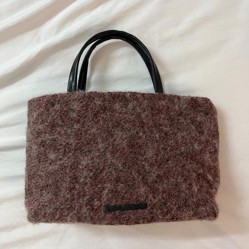 Suzy Smith Brown Wool Blend Handbag