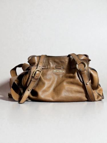 Miu Min Leather Shoulder Bag