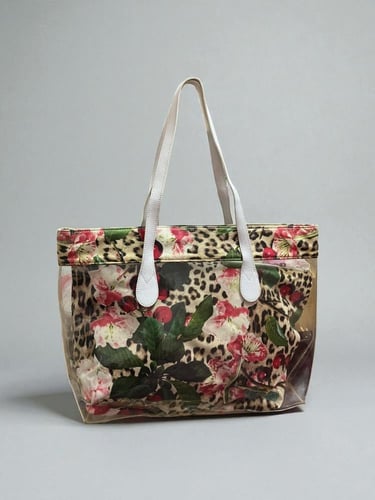 Roberto Cavalli Floral Print Tote Bag