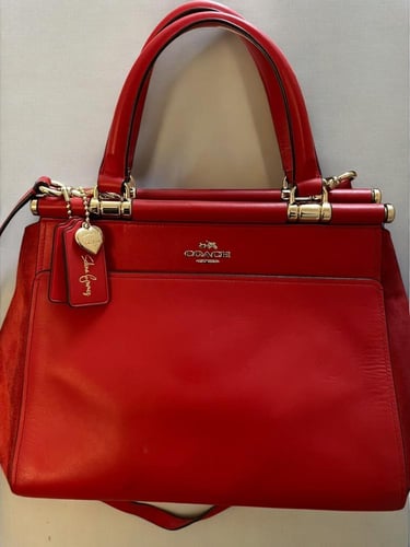 Coach Red Leather Handbag