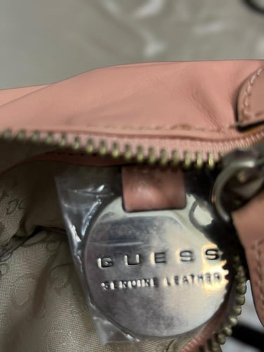 Guess Pink Leather Studded Shoulder Bag
