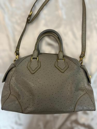 Marc Jacobs Grey Perforated Leather Satchel Bag