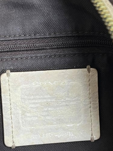 COACH WHITE LEATHER FLORAL PRINTED HANDBAG