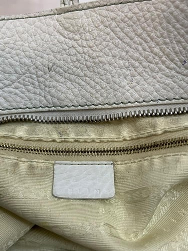 Celine White Leather bag