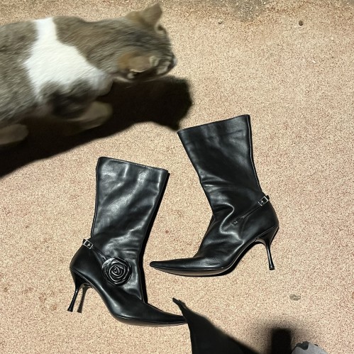 High Boot in Leather .size 38