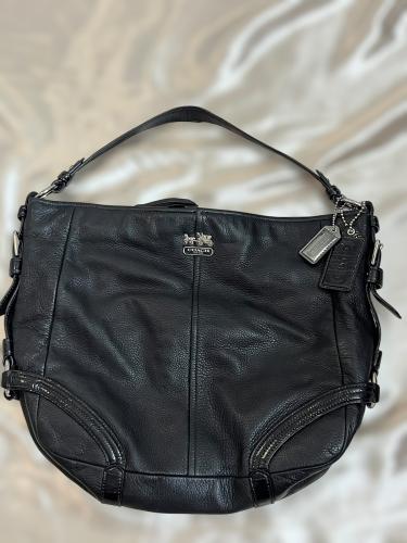 Coach Black Leather Hobo Bag
