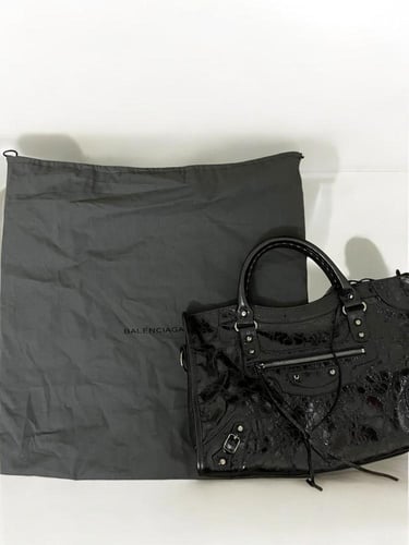 BALENCIAGA Medium Lambskin Le City Top-Handle Bag