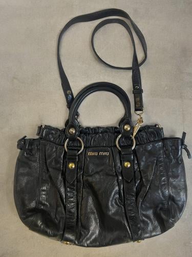 MIU MIU Black Leather Satchel