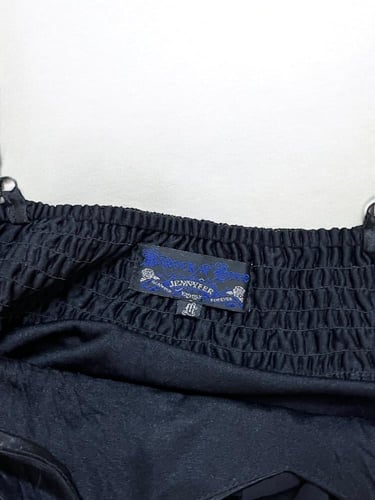 Black chiffon embellished babydoll dress size:m